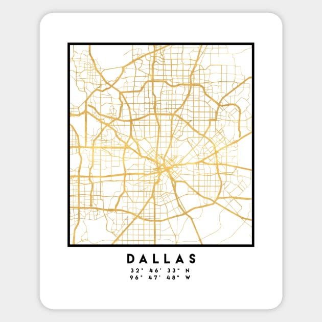 DALLAS TEXAS CITY STREET MAP ART Sticker by deificusArt